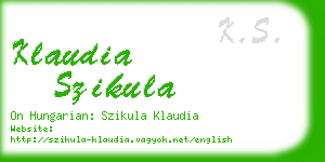 klaudia szikula business card